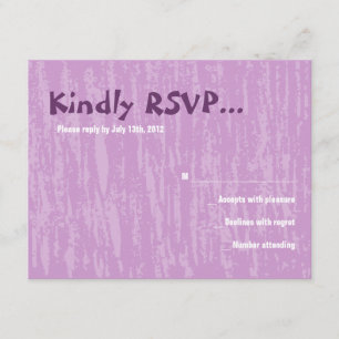 De Hora-stoelenbat Mitzvah Reply Card RSVP Kaartje