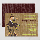 De Hora-voorzitter dansbar Mitzvah nodigt uit Kaart (Voorkant / Achterkant)