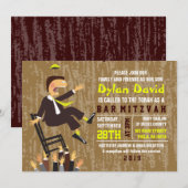 De Hora-voorzitter dansbar Mitzvah nodigt uit Kaart (Voorkant / Achterkant)