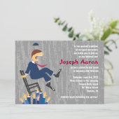 De Hora-voorzitter dansbat Mitzvah nodigt uit Kaart (Staand voorkant)