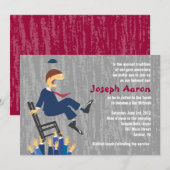 De Hora-voorzitter dansbat Mitzvah nodigt uit Kaart (Voorkant / Achterkant)