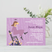 De Hora-voorzitter dansbat Mitzvah nodigt uit Kaart (Staand voorkant)