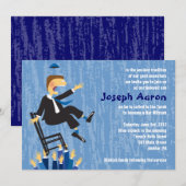 De Hora-voorzitter dansbat Mitzvah nodigt uit Kaart (Voorkant / Achterkant)