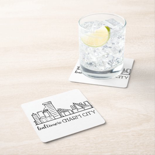 De Horizon van Baltimore Kartonnen Onderzetters (Insitu)