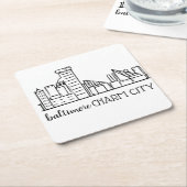 De Horizon van Baltimore Kartonnen Onderzetters (Schuin)