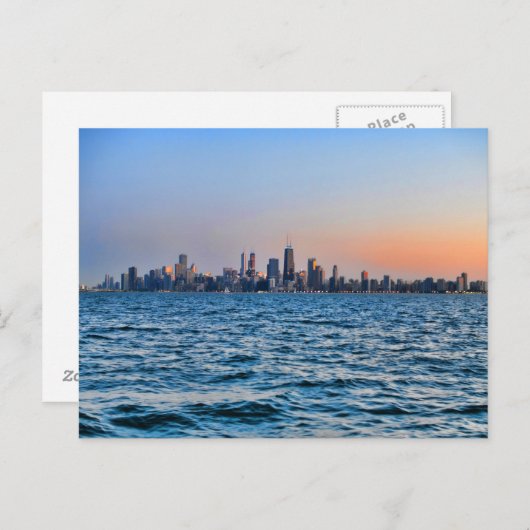 De horizon van Chicago Briefkaart (Voorkant / Achterkant)