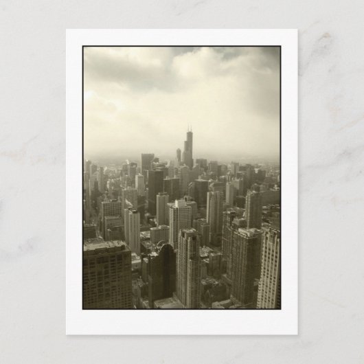 De Horizon van Chicago Mono Briefkaart (Voorkant)