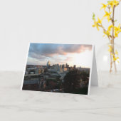 De horizon van Cincinnati bij zonsondergang Kaart (Gele Bloem)