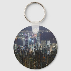 De Horizon van de Nacht van Hong Kong Sleutelhanger