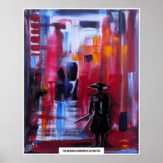 De horizon van de samoerai Schilderij van Alfred F Poster (Voorkant)