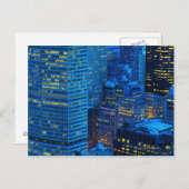 De Horizon van de Stad van New York bij Briefkaart (Voorkant / Achterkant)