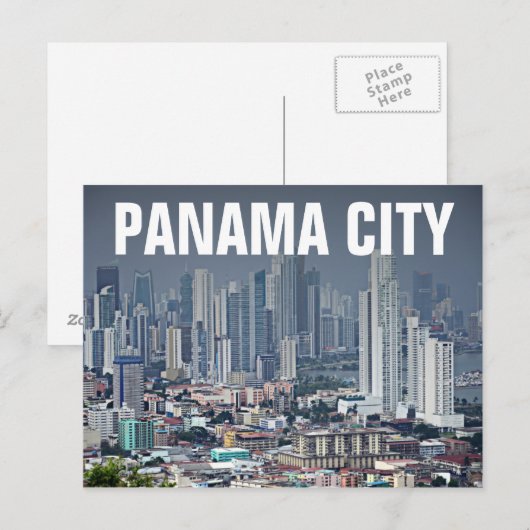 De Horizon van de Stad van Panama Briefkaart (Voorkant / Achterkant)