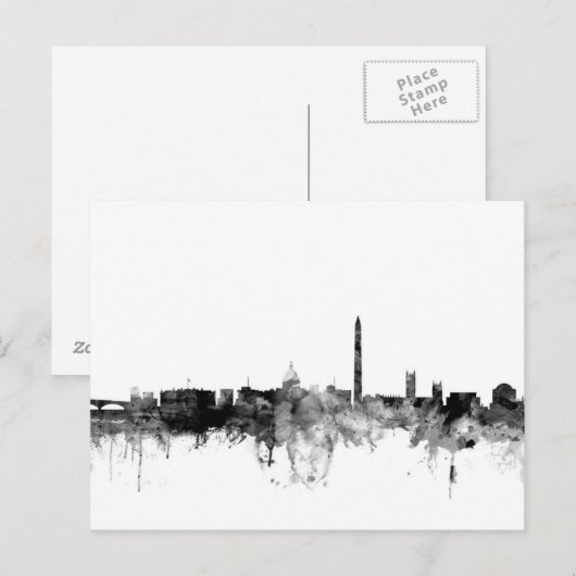 De Horizon van het Washington DC Briefkaart (Voorkant / Achterkant)