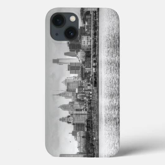 De horizon van Philadelphia in zwart-wit Case-Mate iPhone Case (Achterkant)
