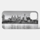 De horizon van Philadelphia in zwart-wit Case-Mate iPhone Case (Achterkant (horizontaal))