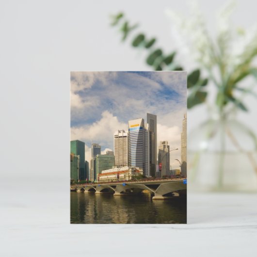 De horizon van Singapore Briefkaart (Staand voorkant)