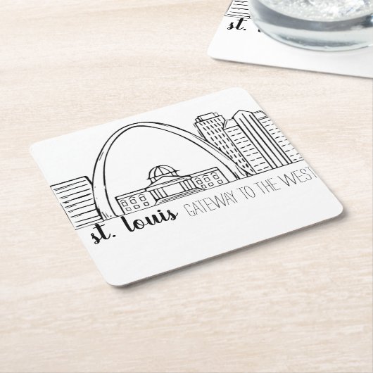 De Horizon van St.Louis Kartonnen Onderzetters (Schuin)