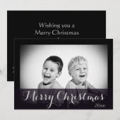 De horizontale Kerstkaart van de Foto van de (Voorkant / Achterkant)