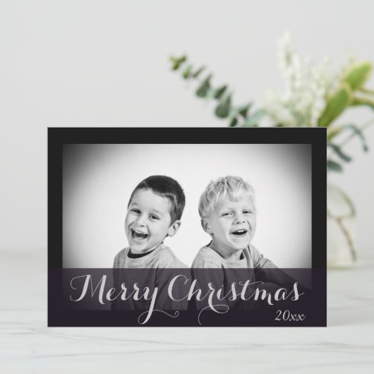 De horizontale Kerstkaart van de Foto van de (Staand voorkant)