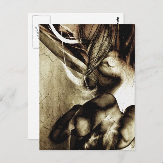 De horror van het uitkomen briefkaart (Voorkant / Achterkant)