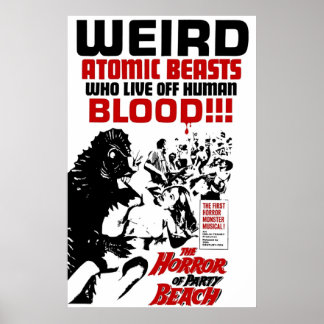 De horror van partijstrand poster