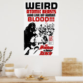 De horror van partijstrand poster (Keuken)