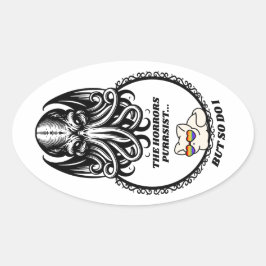 De Horrors PURRen door Ovale Sticker