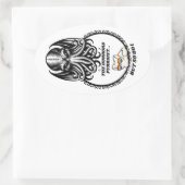 De Horrors PURRen door Ovale Sticker (Tas)