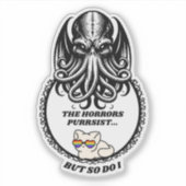 De Horrors PURRen door Sticker (Voorkant)