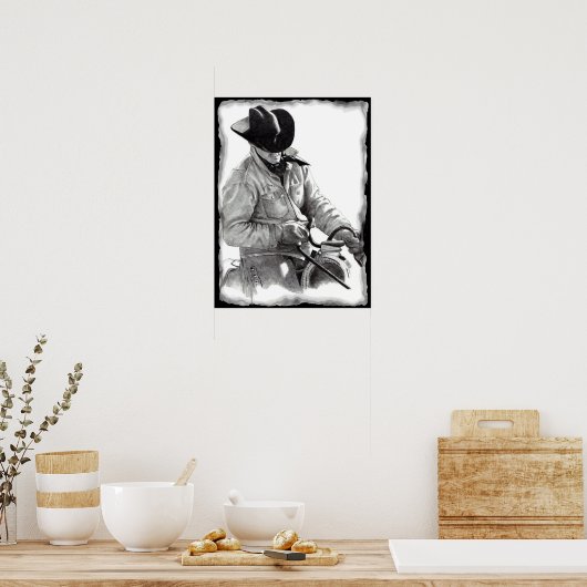 DE HORSE TRAINER IN potlood, Poster (Keuken)