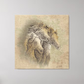 De Horses Art Canvas Afdruk (Voorkant)