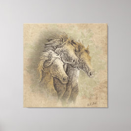 De Horses Art Canvas Afdruk