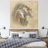 De Horses Art Canvas Afdruk (Insitu (Slaapkamer))