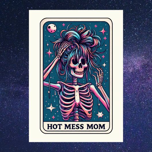 De Hot Mess Tarot Moederdag Skelet Kaart
