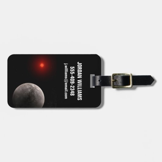 De Hot Rocky Exoplanet Trappist-1 B. Bagagelabel (Voorkant horizontaal)