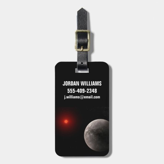 De Hot Rocky Exoplanet Trappist-1 B. Bagagelabel (Voorkant verticaal)