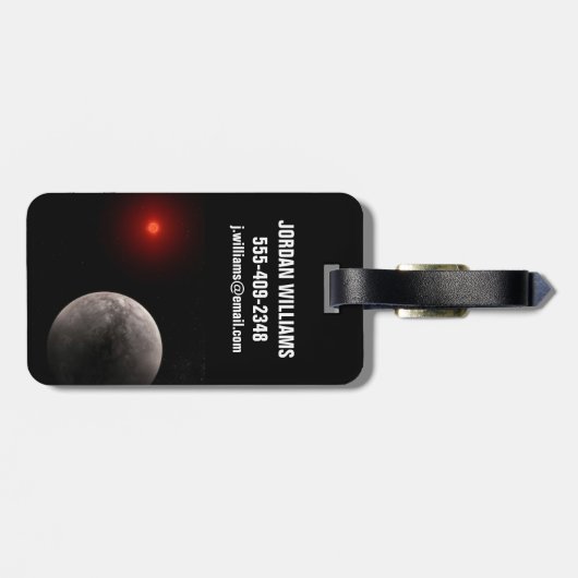 De Hot Rocky Exoplanet Trappist-1 B. Bagagelabel (Achterkant horizontaal)