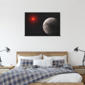 De Hot Rocky Exoplanet Trappist-1 B. Canvas Afdruk (Insitu (Slaapkamer))