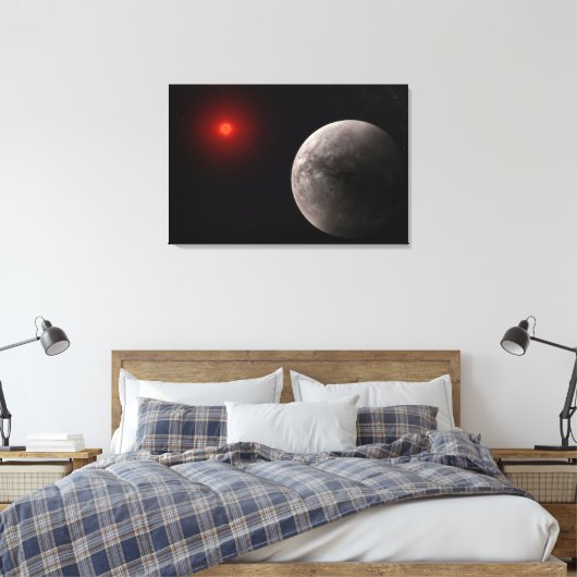 De Hot Rocky Exoplanet Trappist-1 B. Canvas Afdruk (Insitu (Slaapkamer))