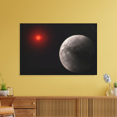 De Hot Rocky Exoplanet Trappist-1 B. Canvas Afdruk (Insitu (Woonkamer))