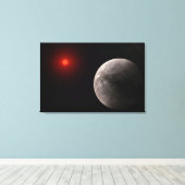 De Hot Rocky Exoplanet Trappist-1 B. Canvas Afdruk (Insitu (Houten vloer))