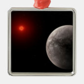 De Hot Rocky Exoplanet Trappist-1 B. Metalen Ornament (Voorkant)