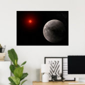 De Hot Rocky Exoplanet Trappist-1 B. Poster (Thuiskantoor)