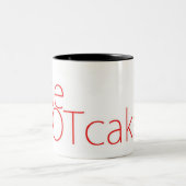 De Hotcakes-tekst logo Tweekleurige Koffiemok (Center)