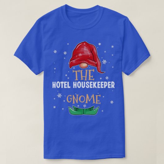 De hotelsekeeper Gnome Familie die Christus aanpas T-shirt (Design voorkant)