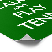 De "Hou kalm" en speel tennis poster parody (Hoek)