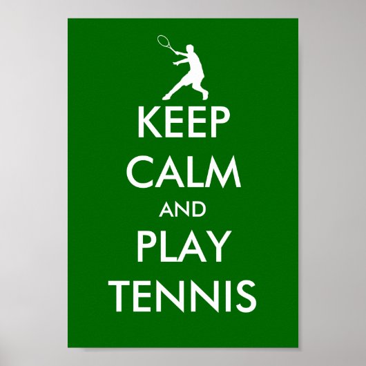 De "Hou kalm" en speel tennis poster parody (Voorkant)