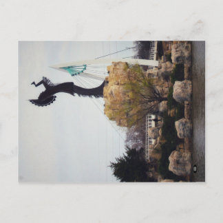 De houder van de vlakken briefkaart