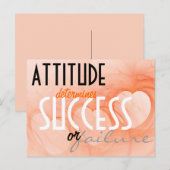 De houding... de Oranje Achtergrond van het Hoogte Briefkaart (Voorkant / Achterkant)