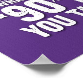 De houding is Alles Poster - Paars (Hoek)